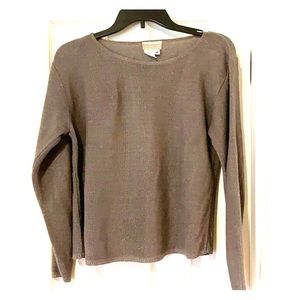 Coldwater Creek Grey/green Sweater SZ M EUC